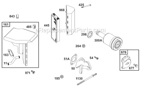 Page G Diagram and Parts List for 19A400  Briggs and Stratton Engine